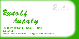 rudolf antaly business card